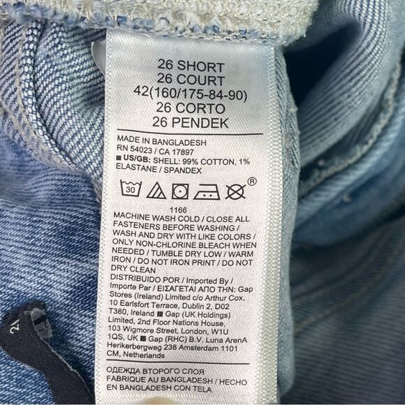 Banana Republic Jeans Women’s 26 Short Blue Cropped Wide Leg High Rise Denim - Picture 7 of 12